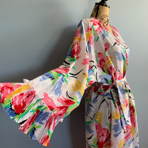 Vintage Mary Mcfadden Dressing Gown Robe - Picture 5 of 14